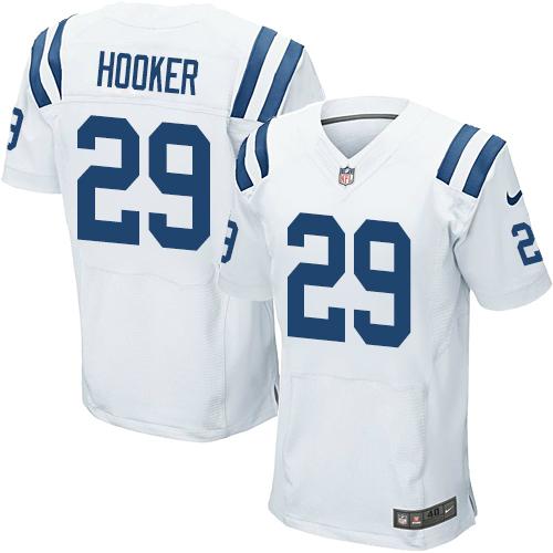Nike Colts #29 Malik Hooker White Men's Stitched NFL Elite Jersey - Click Image to Close